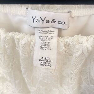 YaYa&co White Scalloped Lace Panties